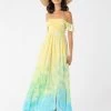 Hollie Maxi Dress By Tiare Hawaii - Yellow Ombre -Chic Mode Shop HOLLIEMAXYellowGreenGradasi 1