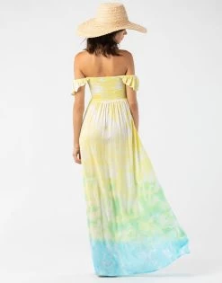 Hollie Maxi Dress By Tiare Hawaii - Yellow Ombre -Chic Mode Shop HOLLIEMAXYellowGreenGradasi 4