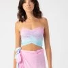 Hollie Crop Top By Tiare Hawaii - Pink Aqua Ombre 2 Hollie Crop Top By Tiare Hawaii - Pink Aqua Ombre -Chic Mode Shop HOLLIETOPSLVPinkVioletAquaOmbre 1