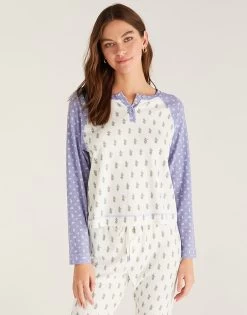 Harmony Foulard Long Sleeve Top By Z Supply - Bone