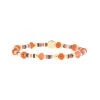 Heishi Crystal Bead Stretch Bracelet By Marlyn Schiff - Gold/Coral -Chic Mode Shop HeishiCrystalBeadStretchBraceletGoldCoral
