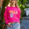 Ibiza Jet Setter Sweatshirt By Alla Berman - Fuchsia -Chic Mode Shop IBIZAJETSETTERSWEATSHIRTFUCH 3