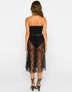 Isla Midi Dress By Summer Haus - Black -Chic Mode Shop ISLAMIDIDRESS.BLCK .2