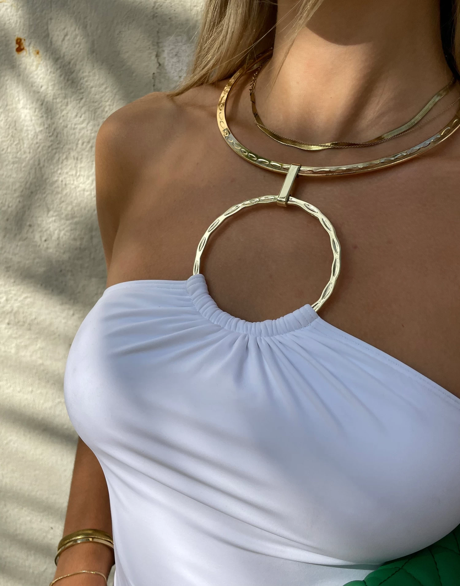 Jill Collar One Piece - White 14 Jill Collar One Piece - White - Image 12