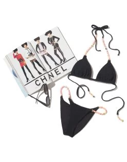 Josie Triangle Top - Black Squiggle -Chic Mode Shop JOSIE TRI TOP GEMMA BOTTOM BLCK 1