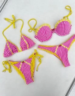 Karissa Tango Bottom - Pink -Chic Mode Shop KARISSA TRIANGLE TOP TESSA TIE SIDE BOTTOM TESSA BALCONETTE TOP KARISSA TANGO BOTTOM PINK 6005cf60 6bd3 4b74 8d85 101ab1121091