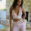Karla Crop Top - Pink -Chic Mode Shop KARLACROPTOP PHOEBEPANT PINK 1