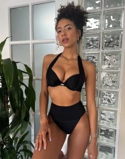 Portia High Waist Bottom - Black Rib -Chic Mode Shop KATE PUSH UP PORTIA HIGH WAIST BOTTOM BLCK 13