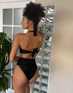 Portia High Waist Bottom - Black Rib -Chic Mode Shop KATE PUSH UP PORTIA HIGH WAIST BOTTOM BLCK 7