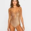 Katrina Full One Piece - Glitter Nude -Chic Mode Shop KATRINAONEPIECE BRWN