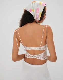 Kyra Crop Top By For Love & Lemons - White -Chic Mode Shop KYRA CROP TOP WHTE 5