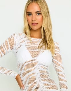 Lacey Nights Maxi Dress - White -Chic Mode Shop LACEYNIGHTSMAXIDRESS WHT2 2