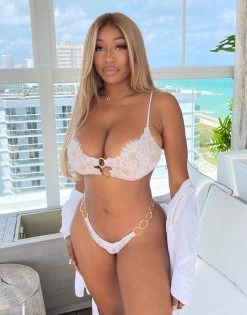 Lexi Lace Bralette Top - White -Chic Mode Shop LEXI LACE BRALETTE LEXI LACE TANGO WHTE 2