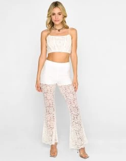 Lily Lace Cami Top By Summer Haus - White