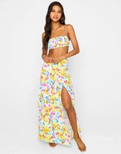Livi Crop Top By Summer Haus - Floral -Chic Mode Shop LIVCROPTOP LIVMAXISKIRT FLORAL 1