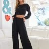 Jesse Wide Leg Pant - Black -Chic Mode Shop LOGAN PULLOVER JESSE PANT BLACK 2