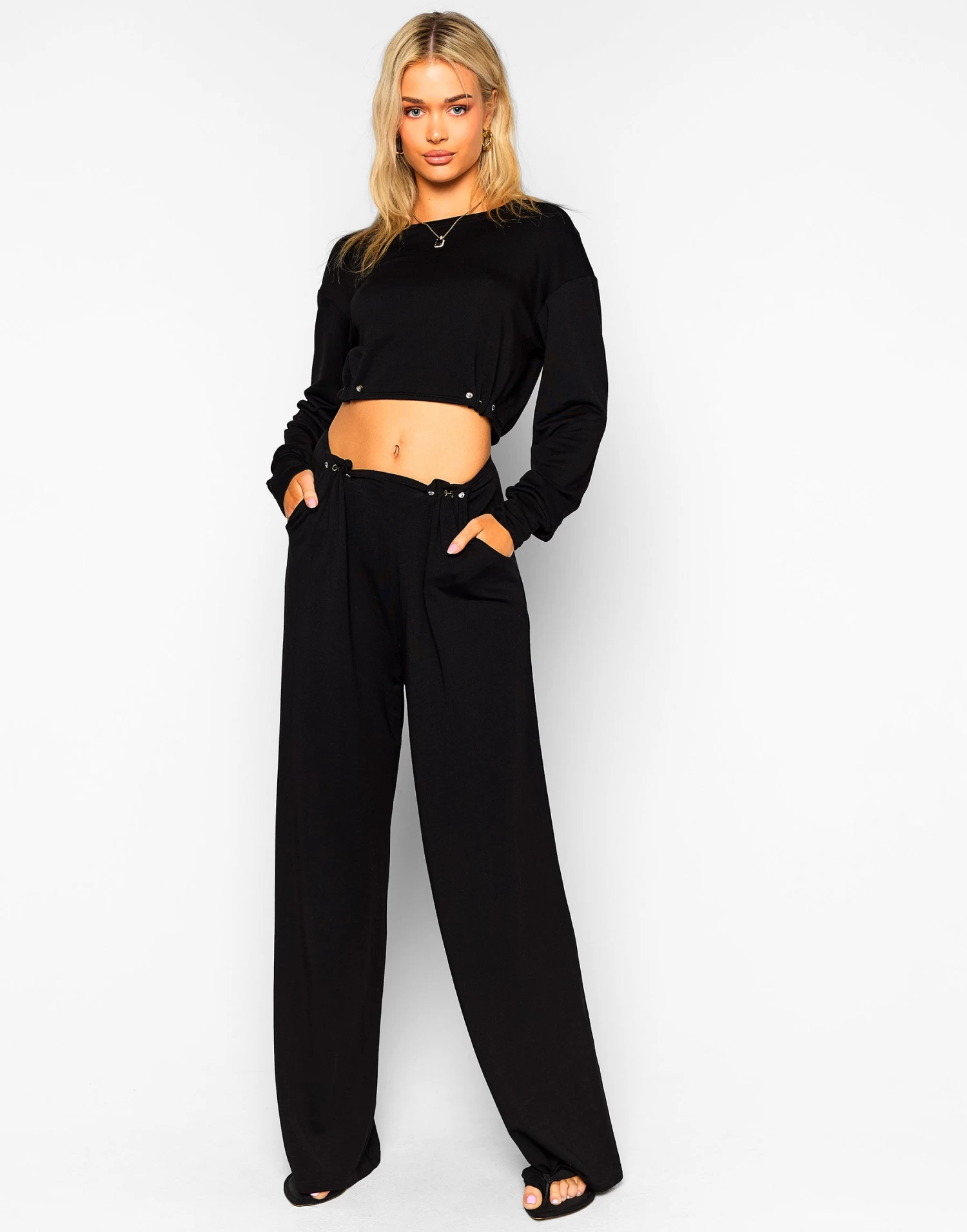 Jesse Wide Leg Pant - Black 5 Jesse Wide Leg Pant - Black - Image 3