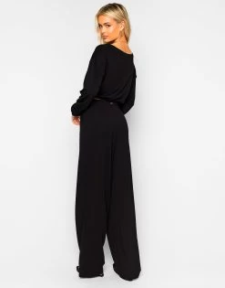 Jesse Wide Leg Pant - Black 15 Jesse Wide Leg Pant - Black -Chic Mode Shop LOGAN PULLOVER JESSE WIDE LEG PANT BLACK 2