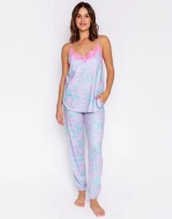 Leopard Dreams Cami By P.J. Salvage - Aqua -Chic Mode Shop LeopardDreamsCami JoggerAqua 244145e7 65e2 4885 b6da 7fabbd786289