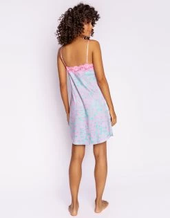 Leopard Dreams Chemise By P.J. Salvage - Aqua 11 Leopard Dreams Chemise By P.J. Salvage - Aqua -Chic Mode Shop LeopardDreamsChemiseAqua4