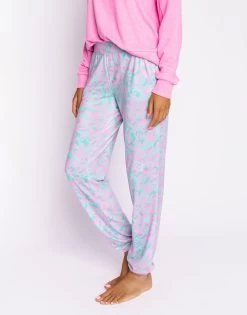 Leopard Dreams Jogger By P.J. Salvage - Aqua -Chic Mode Shop LeopardDreamsJoggerAqua