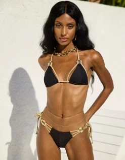 Madagascar Glam Triangle Top - Black 15 Madagascar Glam Triangle Top - Black -Chic Mode Shop MADAGASCAR GLAM TRIANGLE TOP MADAGASCAR GLAM TIE SIDE BLACK 3