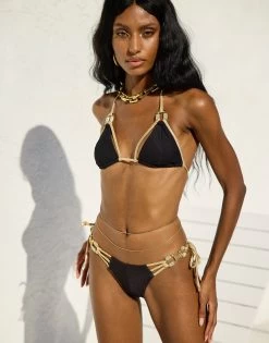 Madagascar Glam Triangle Top - Black 17 Madagascar Glam Triangle Top - Black -Chic Mode Shop MADAGASCAR GLAM TRIANGLE TOP MADAGASCAR GLAM TIE SIDE BLACK 6