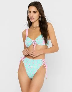 Maeven Underwire Top - Blue Ditsy Shell -Chic Mode Shop MAEVENUNDERWIRETOP MAEVENHIGHWAISTBOTTOM BDSH 3