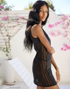 Malia Mini Dress - Black -Chic Mode Shop MALIA MINI DRESS BLACK 4