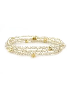 Mini Disc Stretch Wrap By Marlyn Schiff - Gold/Champagne