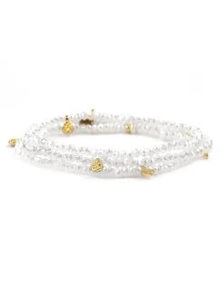 Mini Disc Stretch Wrap By Marlyn Schiff - Gold/White