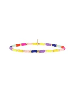 Mini Heishi Stretch Bracelet By Marlyn Schiff - Rainbow Multi
