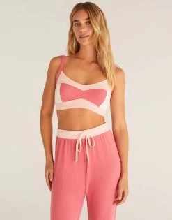 Mix Color Tank Bra By Z Supply - Pink Candy