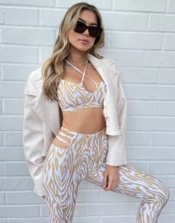 Adonia Sports Bra - Wood -Chic Mode Shop NATALIE BUSH ADONIA SPORTS BRA ELIA LEGGING WOOD 6