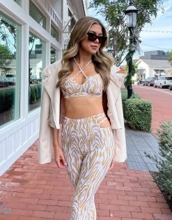 Adonia Sports Bra - Wood -Chic Mode Shop NATALIE BUSH ADONIA SPORTS BRA ELIA LEGGING WOOD 9