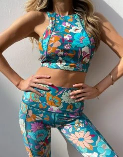 Spencer Sports Bra - Floral -Chic Mode Shop NATALIE BUSH SPENCER SPORTS BRA SPENCER LEGGING FLORAL 1