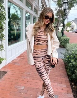 Spencer Legging - Tiger -Chic Mode Shop NATALIE BUSH SPENCER SPORTS BRA SPENCER LEGGING TIGER 1