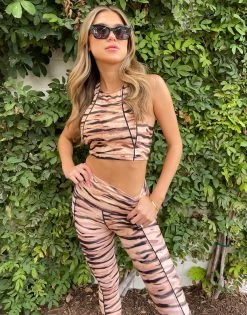 Spencer Sports Bra - Tiger -Chic Mode Shop NATALIE BUSH SPENCER SPORTS BRA SPENCER LEGGING TIGER 3