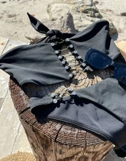 Noelani Skimpy Bottom - Black -Chic Mode Shop NOELANI BANDEAU TOP NOELANI SKIMPY BOTTOM BLCK 2