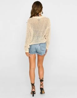 Nora Sweater Top By Summer Haus - Beige -Chic Mode Shop NORASWEATER.BEIG .2