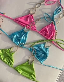 Paisley Triangle Top - Rose 23 Paisley Triangle Top - Rose -Chic Mode Shop PAISLEY TRIANGLE TOP ROSE TURQ PSTC 1