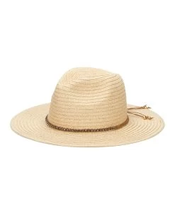 Paperbraid Panama Fedora With Braided Diamond Band By San Diego Hat Company - Natural