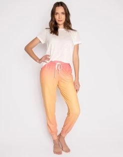 Paradise Pearls Banded Pant By P.J. Salvage - Dusty Tangerine