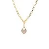 Pave Heart Necklace By Marlyn Schiff - Gold -Chic Mode Shop PaveHeartNecklaceGold