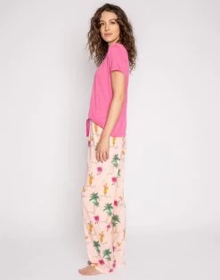 Playful Prints Pant By P.J. Salvage - Pink Dream -Chic Mode Shop PlayfulPrintsPantPinkDream4
