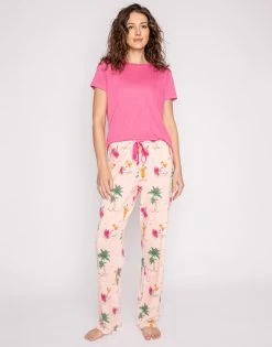 Playful Prints Pant By P.J. Salvage - Pink Dream -Chic Mode Shop PlayfulPrintsPantPinkDream5