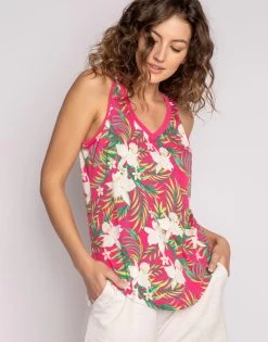 Playful Prints Tank By P.J. Salvage - Fuschia 11 Playful Prints Tank By P.J. Salvage - Fuschia -Chic Mode Shop PlayfulPrintsTankFuschia3