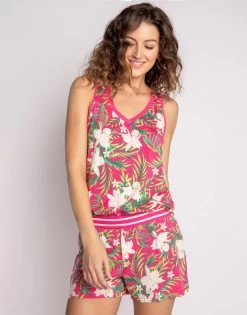 Playful Prints Tank By P.J. Salvage - Fuschia 12 Playful Prints Tank By P.J. Salvage - Fuschia -Chic Mode Shop PlayfulPrintsTankFuschia4