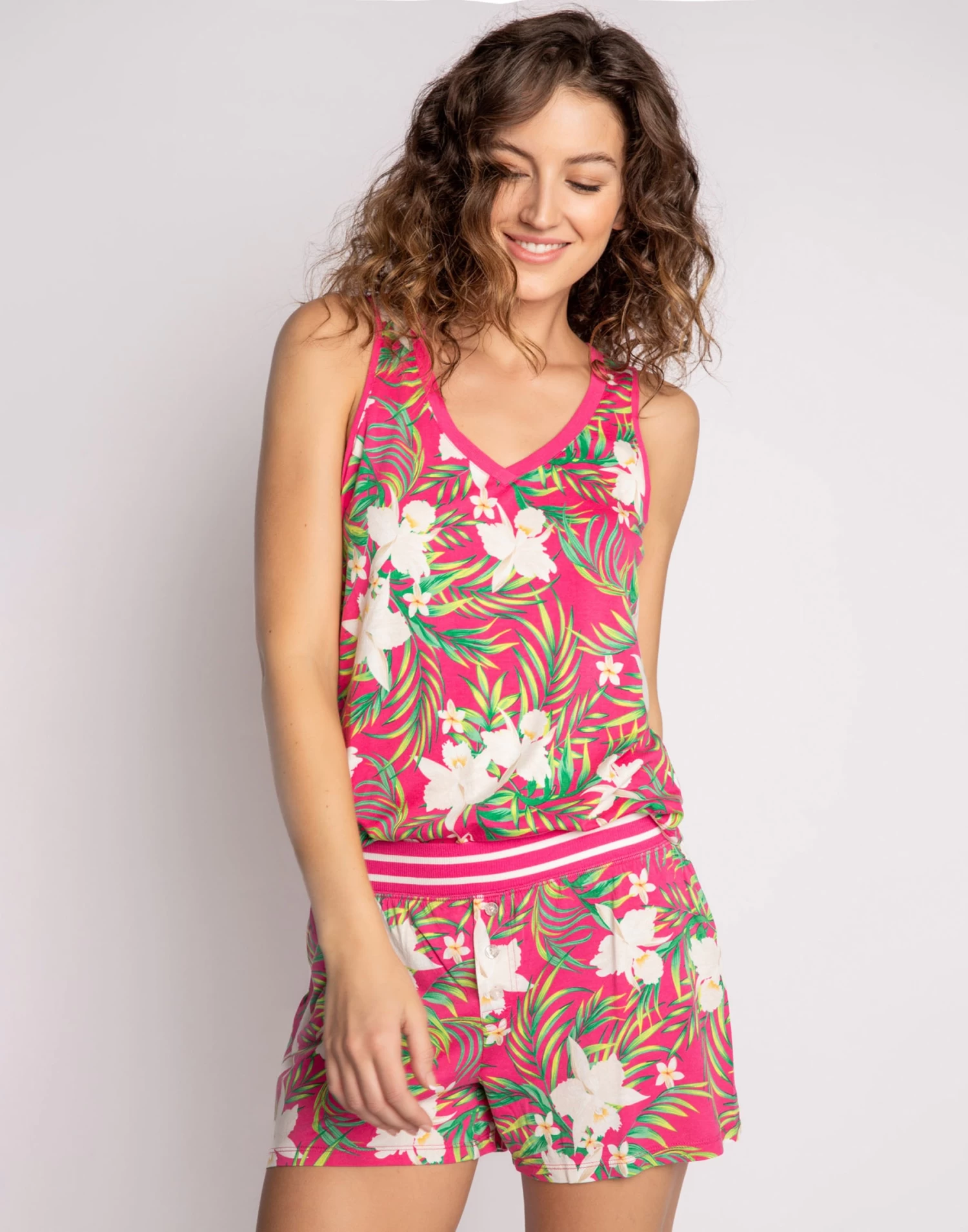 Playful Prints Tank By P.J. Salvage - Fuschia 6 Playful Prints Tank By P.J. Salvage - Fuschia - Image 4