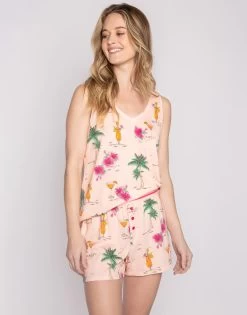 Playful Prints Tank By P.J. Salvage - Pink Dream 20 Playful Prints Tank By P.J. Salvage - Pink Dream -Chic Mode Shop PlayfulPrintsTankPinkDream10